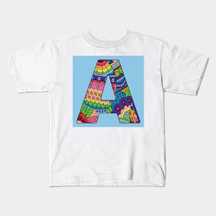 Alphabet 001 (Style:37) Kids T-Shirt